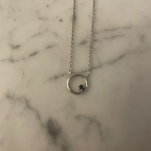 Bluboho silver sapphire necklace
